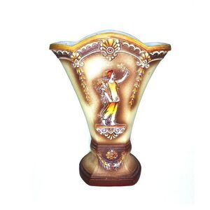 Beautiful Majolica Vase Art Nouveau Design Room Accent Decor